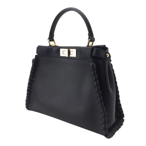 FENDI ピーカブー コピー ハンドバッグ ブラック 8BN290 81P F0KUR